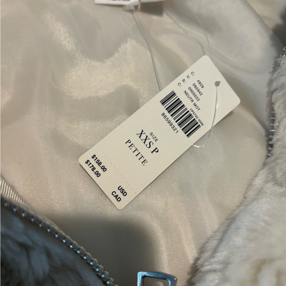 BY ANTHROPOLOGIE CROPPED FAUX FUR HOODIE JACKET - Picture 9 of 12